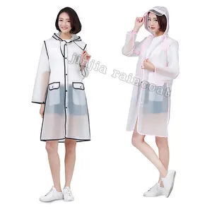 Chất Lượng Cao EVA Unisex Áo Mưa Dày Áo Khoác Không Thấm Nước Phụ Nữ Người Đàn Ông Màu Đen Đi Bộ Đường Dài Không Thấm Nước Mưa Mặc