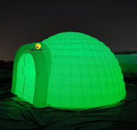 Tente dôme gonflable igloo blanche, éclairage led pour exposition d'événements en plein air pour publicité camping en vente