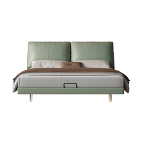 Prix pas cher Chambre française de luxe moderne avec rangement en bois lit King Queen double taille en tissu rembourré de créateur italien européen