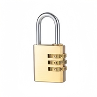 Cadenas à combinaison en laiton 3 ou 4 chiffres, antivol, de luxe, durable, support ODM/OEM, vente en gros d'usine, haute qualité