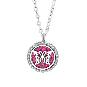 Custom Stainless Steel Clasp Pendant Jewelry <b>Essential</b> <b>Oil</b> <b>Diffuser</b> Locket Necklace for Women - Product Image 3