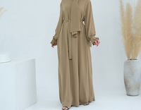 mélangé de crêpe de couleur pure se connecte avec l'écharpe 2 poches latérales Pashmina Abaya pour les femmes musulmanes de Dubaï