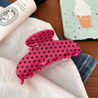 Nouvelle pince à cheveux en acétate personnalisée pour femme, motif pois, couleur bonbon, 9 cm, collection printemps-été 2026