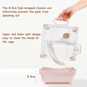 Piccoli animali gerbilli gabbia per topi accessori per criceti nani bottiglia d'acqua filo scorrevole portatile grande casa per criceti gabbie e habitat - Product Image 5