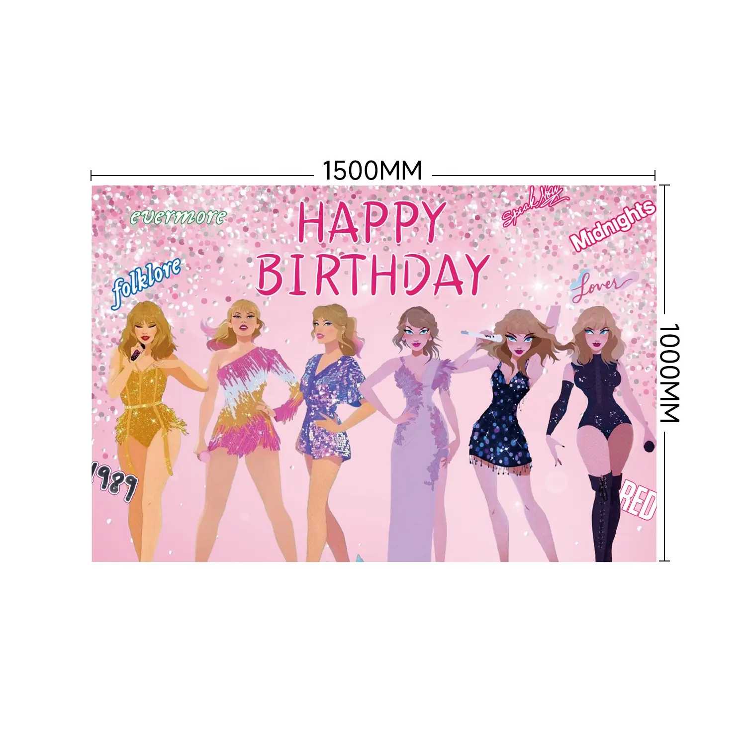 Cartoon Star Taylor-Sw * ft thème fête d'anniversaire décoratif vaisselle jetable bannière décoration de gâteau bébé douche enfant cadeau