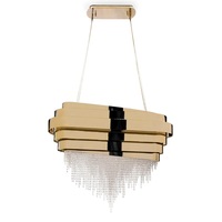 Long grand led bar suspendu plafond pendentif lumières moderne asfour lustre en cristal pour cuisine îlot table à manger
