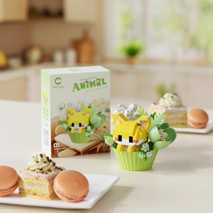 Serie de Animales de Postre: Lindos Zorros, Pandas y Beagles de la Serie de Animales, Juguetes DIY de Micro Bloques de Construcción, Material ABS, Venta al por Mayor - Product Image 3