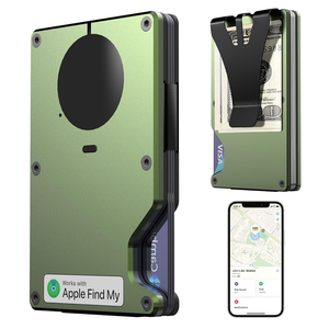 ที่ใส่บัตรเครดิตโลหะป้องกัน RFID บรรจุบัตรได้ 12 ใบ ใช้งานร่วมกับ Apple Find My Wallet ได้ - Product Image 1