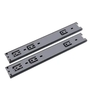 High Performance 350mm 100lb Capacity quiet soft close solid ball bearing 3 section drawer slides