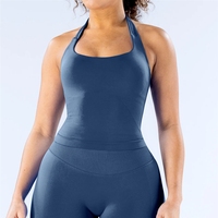 Débardeur de yoga sans couture à col carré et rembourrage intégré, trois couches, pour fitness, transfrontalier AliExpress
