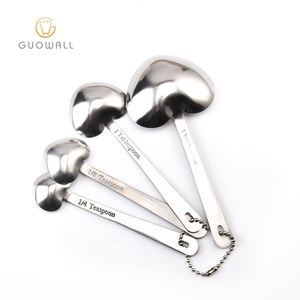 Juego <span class=keywords><strong>de</strong></span> <span class=keywords><strong>cucharas</strong></span> medidoras en forma <span class=keywords><strong>de</strong></span> corazón, <span class=keywords><strong>cucharas</strong></span> <span class=keywords><strong>de</strong></span> acero inoxidable, herramientas para hornear repostería, 4 Uds. - Product Image 2