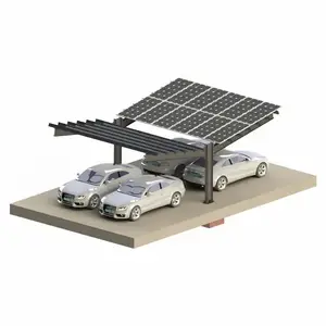china supplier High quality, stable and waterproof 50kw Aluminum Solar Garage Carport Kit
