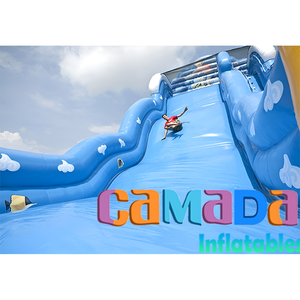 Glissière sèche extérieure en PVC de qualité commerciale glissière sèche humide gonflable géante sèche/humide glissières à double voie gonflables - Product Image 6