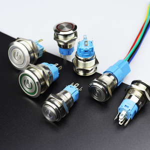 Công tắc phẳng 19mm chốt/tạm thời trên nút tắt nút nhấn kim loại với đầu nối LED nút nhấn ánh sáng - Product Image 3