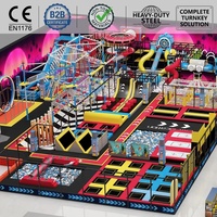 Equipo Comercial de FEC para Interiores Directo de Fábrica, Temática Cyberpunk Vaporwave, Foso de Espuma, Pista de Barras, Circuito de Cuerdas, Trampolín Interactivo