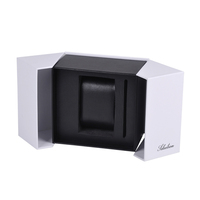 Luxe personnalisé blanc rabat double ouverture porte papier pliable fermeture magnétique montre bijoux bague emballage boîte