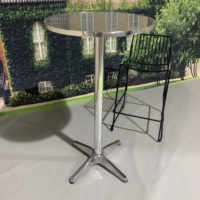 Table en aluminium pliante de comptoir de hauteur de barre de vente chaude pour la fête