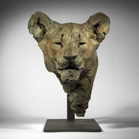 Sculpture d'animal sauvage en bronze moulé à la cire perdue sur mesure, statue en bronze d'animaux sauvages OEM pour la décoration intérieure d'hôtels et de villas
