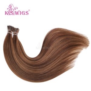 Extensiones de cabello K.SWIGS Premium I-Tip, cabello virgen Remy, doblemente tramado, completo y espeso de la raíz a la punta, textura lisa y sedosa. - Product Image 4