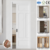Pintu Interior Kayu Geser Tersembunyi di Dinding, Desain Italia Terbaru, Dapat Disesuaikan, Kedap Suara, Soft Close, untuk Apartemen dan Vila