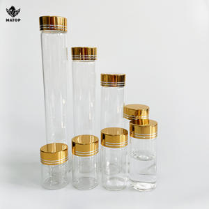 Sang Trọng Cấp Thực Phẩm Trong Kho Kích Thước Khác Nhau Glass Thử Nghiệm Ống Chai Với Vàng/Bạc Cap - Product Image 5