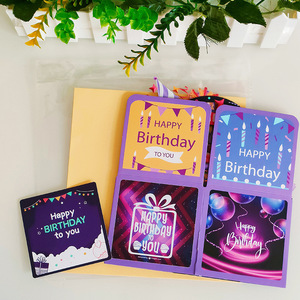 Nuevo diseño Multi colores 3D Box <span class=keywords><strong>Happy</strong></span> Birthday Pop up Tarjeta de felicitación Tarjeta de papel de regalo de cumpleaños con sobre - Product Image 4