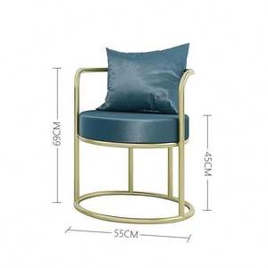 Home Modern Dining <b>Chair</b> with Stainless Steel Frame and Comfortable <b>Cushion</b> Living Room Lounge <b>Chair</b> - Product Image 2