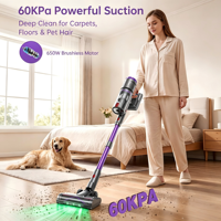Aspirateur léger VC2503, moteur haute puissance 400W, aspiration puissante, aspirateur à main pour poils d'animaux, nettoyage de l'intérieur des voitures