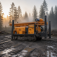 Foreuse sur chenilles JTQZ-350 pour puits d'eau de 350 m de profondeur avec marteau DTH, machine de forage pour mines et carrières