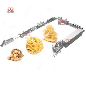 冷冻薯条制作法式Fri产品线1000公斤大容量自动薯片生产