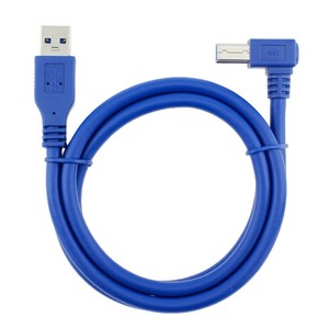 Mạnh mẽ tốc độ cao 4pin <span class=keywords><strong>USB</strong></span> 3.0 <span class=keywords><strong>B</strong></span> Loại kết nối tùy biến màu xanh đồng hợp kim đồng thau góc trái 90 độ <span class=keywords><strong>B</strong></span> nam AM/bm Cáp - Product Image 1