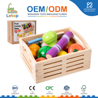 Jouet en bois pour couper les fruits, ensemble de cuisine Montessori pour jeu d'imitation, jeu de découpe d'aliments avec Velcro, kit d'activités éducatives pour tout-petits et enfants