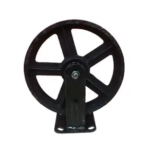 8 polegadas giratória com rodízio de freio da roda de ferro fundido
