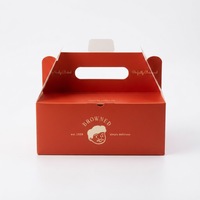 Boîte à gâteau d'anniversaire portable, carrée, épaissie, avec logo personnalisé, en papier, pour emballage de gâteau, boîte cadeau simple couche pour pâtisserie et desserts