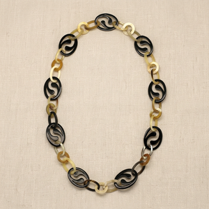 Collar de Cuerno de Búfalo Ecológico de Vietnam, Joyería Unisex con Cadena de Eslabones, Estilo Moderno y Bonito para Regalo de Aniversario - Product Image 3