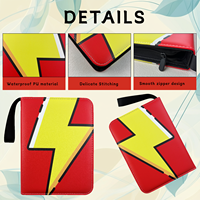 Classeur de cartes à collectionner personnalisé en gros, 400 cartes, 4 pochettes, en cuir PU, avec fermeture éclair, design éclair