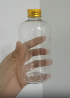 Emballage cosmétique vide, flacon pompe en plastique blanc givré de 250 ml avec bouchon doré