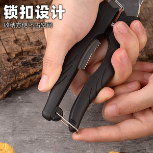 คีมตัดเกาลัดสแตนเลส 2 ชิ้น อุปกรณ์ครัวสำหรับแกะเปลือกเกาลัดและวอลนัท - Product Image 4