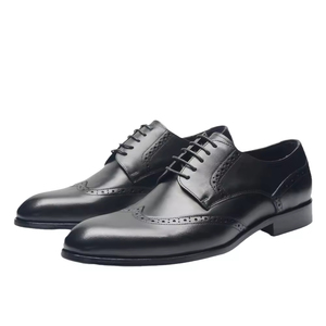 Zapatos Oxford Casuales de Negocios de Alta Calidad 2025 para Hombre, Parte Superior de Cuero Genuino, Cierre con Cordones, Punta Puntiaguda, Entresuela de Goma Evergreen - Product Image 3