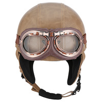 Casque de moto demi-casque pour homme en gros d'usine, casque de moto quatre saisons, casque en cuir personnalisé pour femme, OEM
