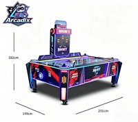 Table de Hockey sur Air Commerciale pour Enfants, 2 Joueurs, Équipement d'Arcade à Monnayeur pour Centre de Divertissement Familial
