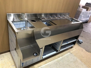 Estación de Bar Móvil, Barra de Cócteles, Vinoteca Comercial, Acero Inoxidable, Eléctrica, Capacidad Personalizable, Mesa de Cócteles Impermeable, Mesa de Té - Product Image 2