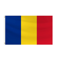 Drapeau de la Roumanie 3x5 pieds 90x150 cm Polyester Drapeau de la Roumanie bleu jaune rouge