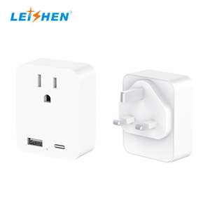 Leishen 3-in-1 ổ cắm Adapter với USB A + Type-C USA để UK Cắm Power Adapter cho QATAR Irish Ireland anh Dubai Kenya London - Product Image 2