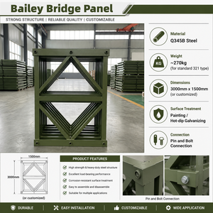 Poutres transversales en acier de type I-Beam haute résistance pour pont Bailey, pour ponts préfabriqués modulaires de type 321 200 - Product Image 2
