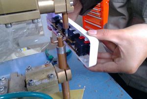 Agera pneumática corrente automática controlada prata + cobre resistência soldador ponto - Product Image 5