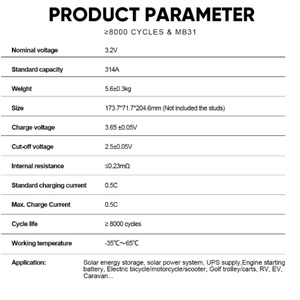 Batteries Lithium-Ion LiFePO4 3.2V 314Ah (ou supérieures) avec Code QR Original, Cellules de Batterie EV E MB31 Haute Capacité 330Ah, Entrepôt Pologne - Product Image 6