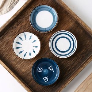 Wholesale 3.5 Inch Nordic Style Soy Dish Creative Hand-Painted Under-Glaze Ceramic Round Dipping <b>Sauce</b> Serving Bowl - Product Image 3