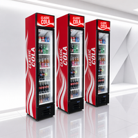 Réfrigérateur vertical compact pour boissons, vitrine réfrigérée pour boutique