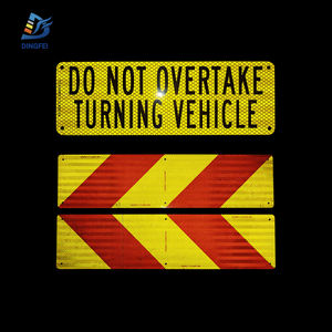 Heavy Duty 400MM Aluminio <span class=keywords><strong>Metal</strong></span> Clase 1 Reflectante No adelantar Señales de vehículos giratorios Marcador trasero Placas de marcado - Product Image 5